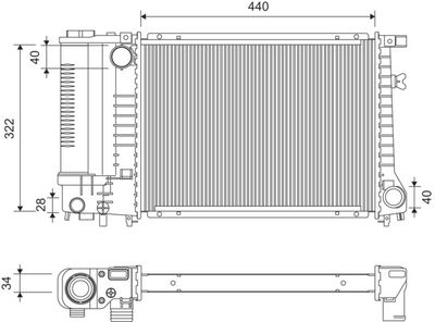 Radiateur, refroidissement du moteur
