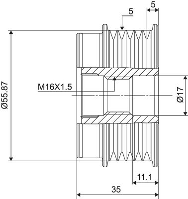 Poulie roue libre, alternateur VALEO NEW SPARE PART