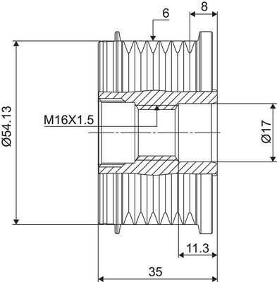 Poulie roue libre, alternateur VALEO NEW SPARE PART