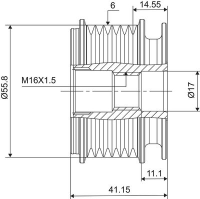 Poulie roue libre, alternateur VALEO NEW SPARE PART