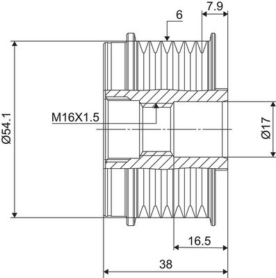 Poulie roue libre, alternateur VALEO NEW SPARE PART