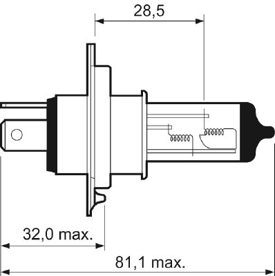 Ampoule, projecteur longue portée